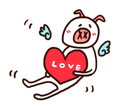 white piggy sticker #15919221