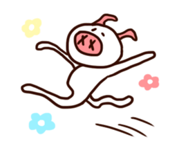 white piggy sticker #15919225