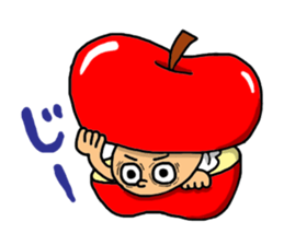 Apple little boy sticker #15919476