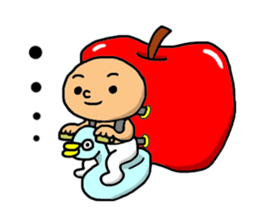 Apple little boy sticker #15919486
