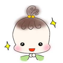 Little girl's daily life sticker #15919852