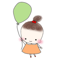 Little girl's daily life sticker #15919861