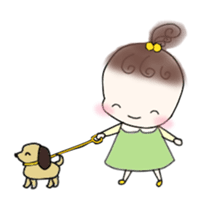 Little girl's daily life sticker #15919868