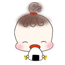 Little girl's daily life sticker #15919873