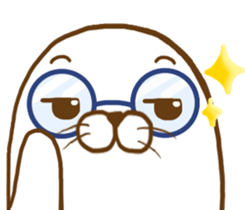 Cute seal - No words to say sticker #15921086