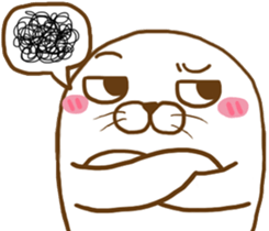 Cute seal - No words to say sticker #15921092
