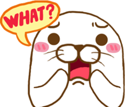 Cute seal - No words to say sticker #15921095