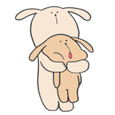 rabbit&cat sticker2 sticker #15921748