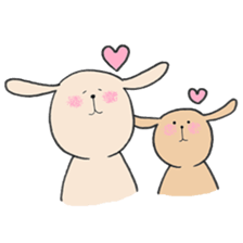 rabbit&cat sticker2 sticker #15921768