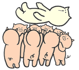 rabbit&cat sticker2 sticker #15921785