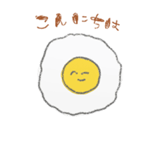 fried egg sticker sticker #15921786