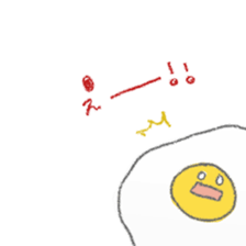fried egg sticker sticker #15921802