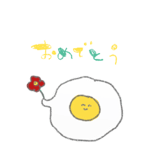 fried egg sticker sticker #15921803