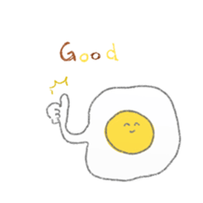 fried egg sticker sticker #15921809