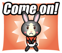 the black rabbit play volleyball sticker #15921811