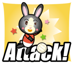 the black rabbit play volleyball sticker #15921814