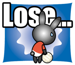 the black rabbit play volleyball sticker #15921816
