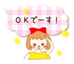 A Ribbon Girl and Balloon Messages sticker #15922131