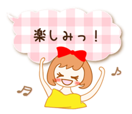 A Ribbon Girl and Balloon Messages sticker #15922133