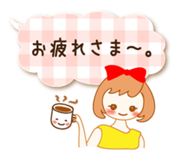 A Ribbon Girl and Balloon Messages sticker #15922135