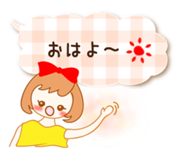 A Ribbon Girl and Balloon Messages sticker #15922136