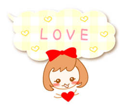 A Ribbon Girl and Balloon Messages sticker #15922140