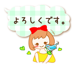 A Ribbon Girl and Balloon Messages sticker #15922148