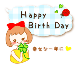 A Ribbon Girl and Balloon Messages sticker #15922153