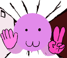 lovely violet smile 4 sticker #15922184