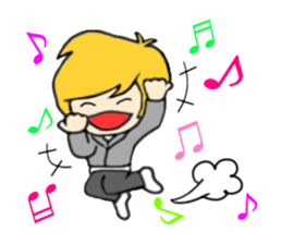 Blonde hair, a full throttle. sticker #15922339