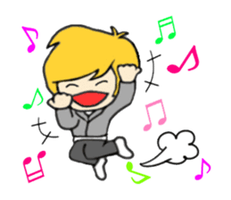 Blonde hair, a full throttle. sticker #15922339