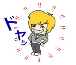 Blonde hair, a full throttle. sticker #15922348