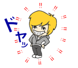 Blonde hair, a full throttle. sticker #15922348