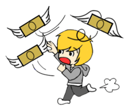 Blonde hair, a full throttle. sticker #15922367