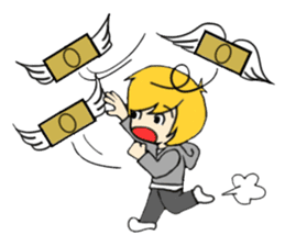 Blonde hair, a full throttle. sticker #15922367