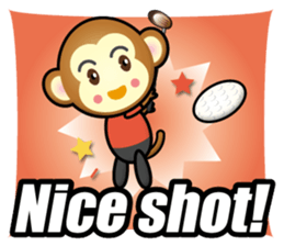the monkey play golf sticker #15923555