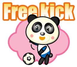 the panda play football sticker #15923702