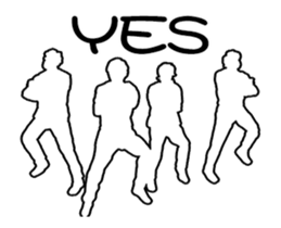 Variety of white dancers. sticker #15924003