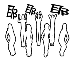 Variety of white dancers. sticker #15924013