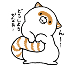 White Raccoon dog SHIROTANU sticker #15924595