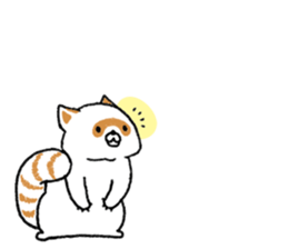 White Raccoon dog SHIROTANU sticker #15924614