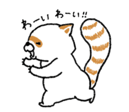 White Raccoon dog SHIROTANU sticker #15924618