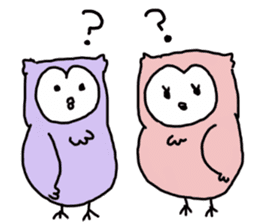 Cute pastel owl sticker #15924665