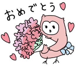 Cute pastel owl sticker #15924677