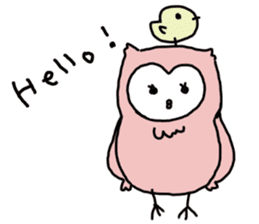 Cute pastel owl sticker #15924692