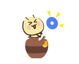 Work! Sticker of a usable bee sticker #15925395