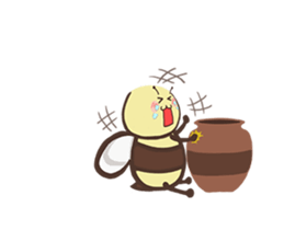 Work! Sticker of a usable bee sticker #15925402