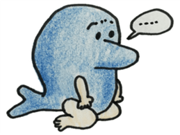 dolphin with hand sticker #15926027