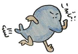 dolphin with hand sticker #15926040