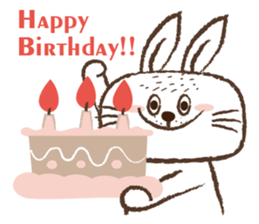 Square face rabbit's life sticker #15926482